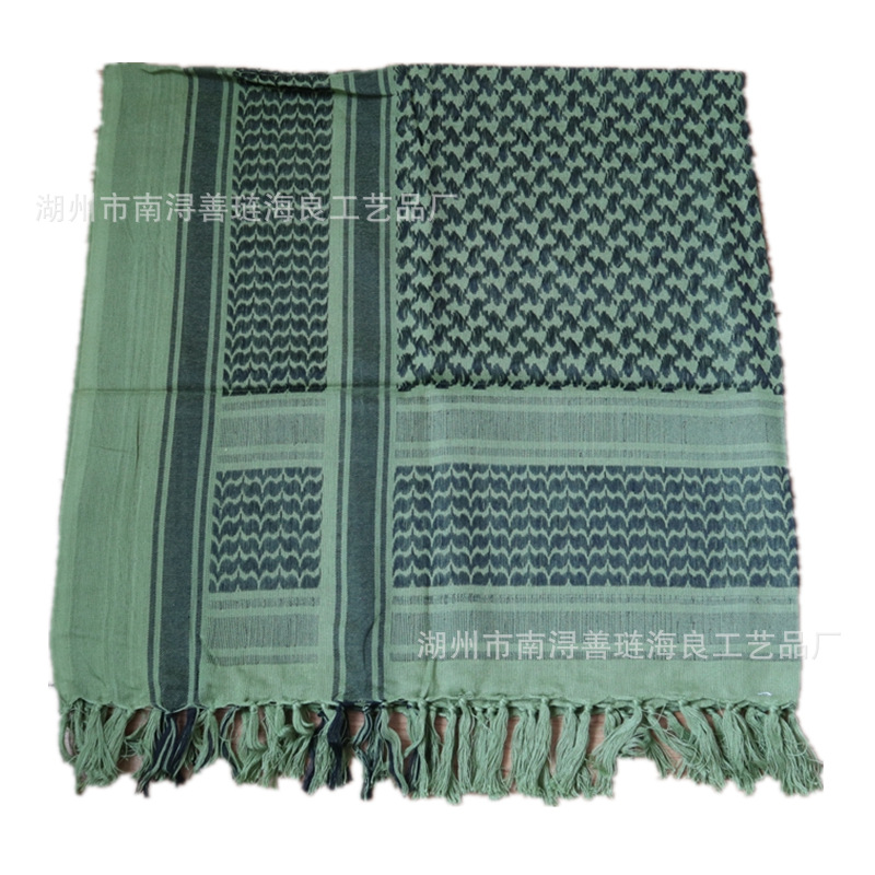 2025 New Arabian Pure Cotton Headscarf Tactical Scarf Arabian Outdoor Square Scarf Tactical Camouflage Manufacturer