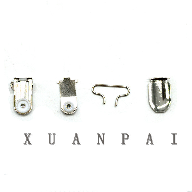 Spot silver strap clip spare suspenders strap clip buckle suspenders pantyhose clip duck bill clip round glue
