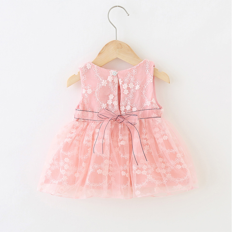 Girls puffy skirt summer children's skirt female baby embroidery flower princess skirt Hundred Days baby a generation of foreign trade