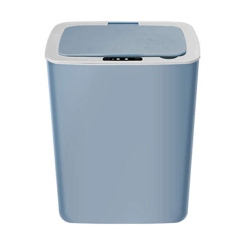 Intelligent induction trash can household automatic toilet with lid kitchen toilet paper basket electric trash can Large
