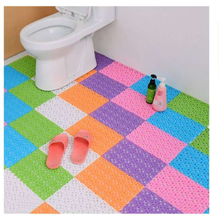 Бесплатный сплошной модный коврик для ванной с большими размерами, противоскользящий, водонепроницаемый, для душевой