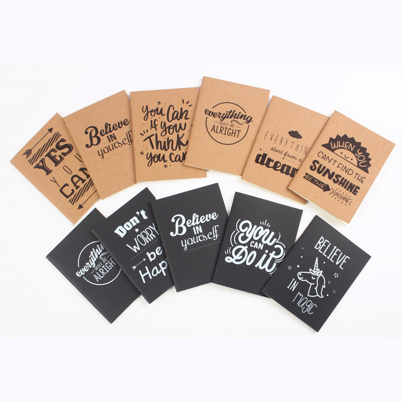 блокнот A5B5 с обложкой из крафт-бумаги, учебный блокнот, можно напечатать логотип, записная книжка, канцелярские подарки для внешней торговли