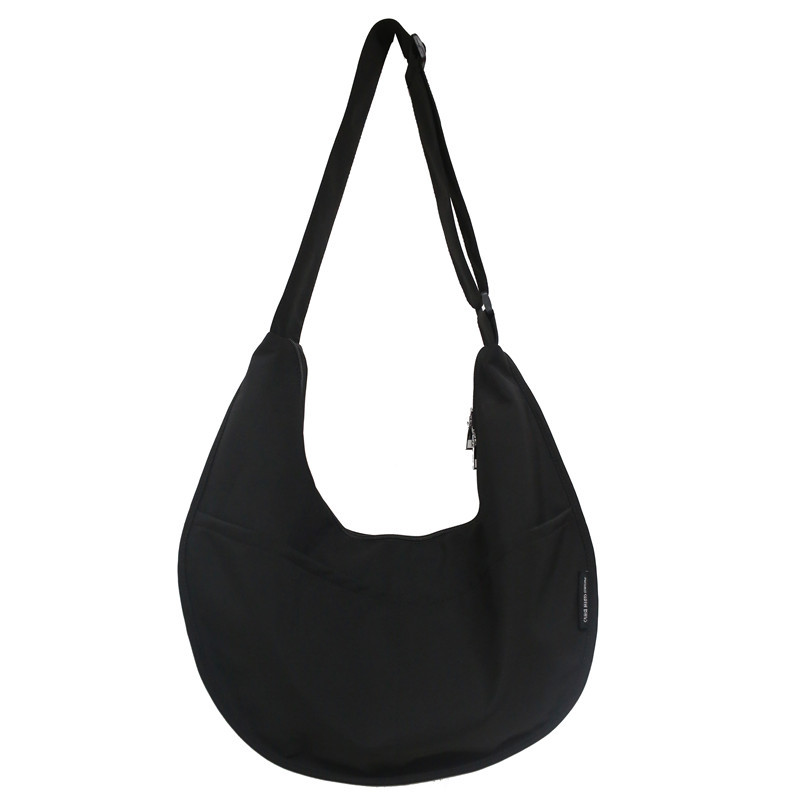 Dumpling Bag Women's 2020 New Nylon Waterproof Shoulder Bag Korean Japanese Style Simple Solid Color Large Capacity Crossbody Bag for Men