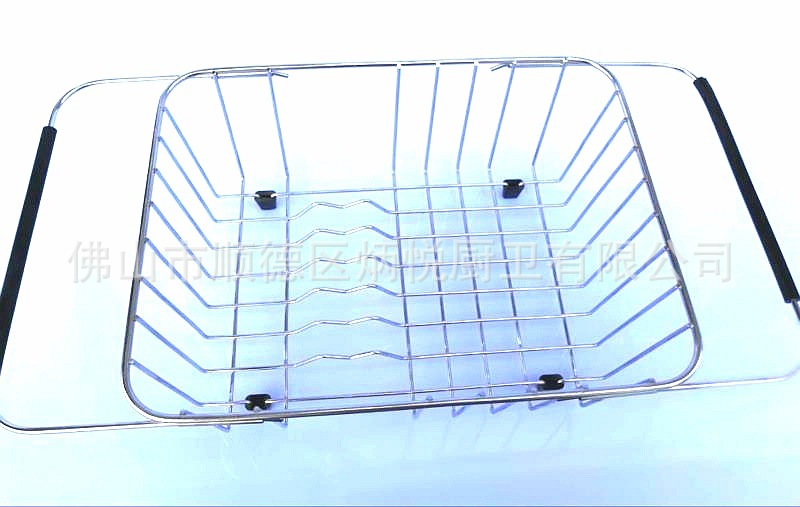 Cross-border Sink Sink Drain Rack Vegetable Drain Basket Stainless Steel Kitchen Vegetable Basket Pool Filter Telescopic