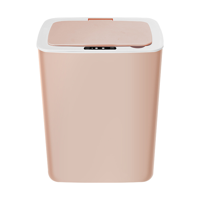 Intelligent induction trash can household automatic toilet with lid kitchen toilet paper basket electric trash can Large