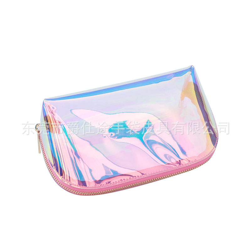 European and American fashion colorful PVC cosmetic bag waterproof laser PVC storage bag Internet celebrity laser colorful cosmetic bag