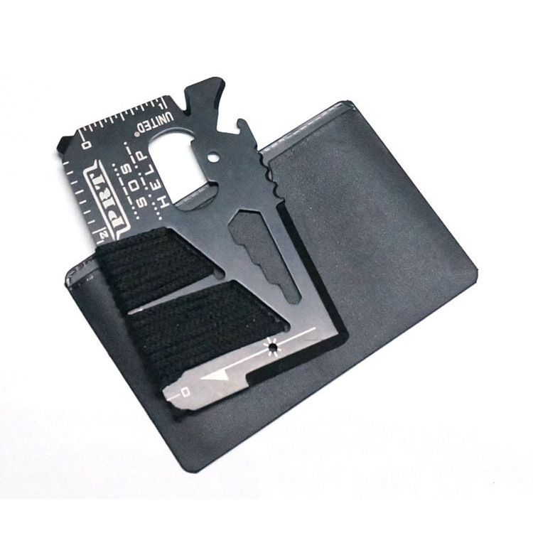 Outdoor Multifunctional Stainless Steel Tool Card, Military Knife Card, Tool Card Knife, Rope, Survival Card, Portable Multi-Purpose