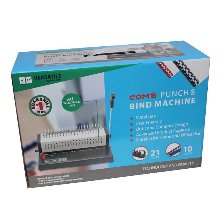 Binding MAchine S328 Rubber Ring Binding MAchine A4 StAndArd Book Clip Strip Binding MAchine 21 Holes Full DrAwing Knife Comb English Version