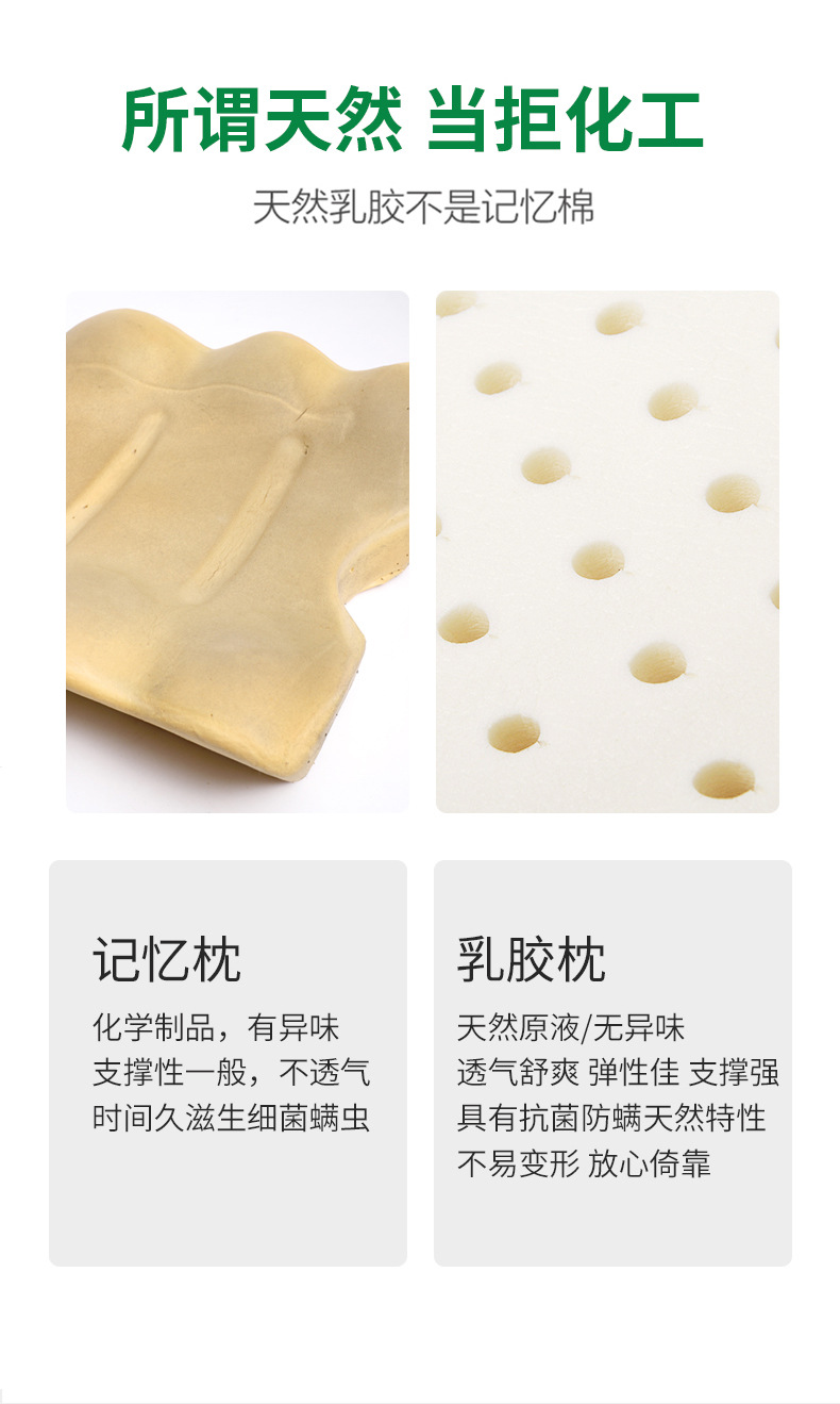 Factory direct natural latex pillow wave high and low pillow spike student cervical pillow core wholesale gift generation