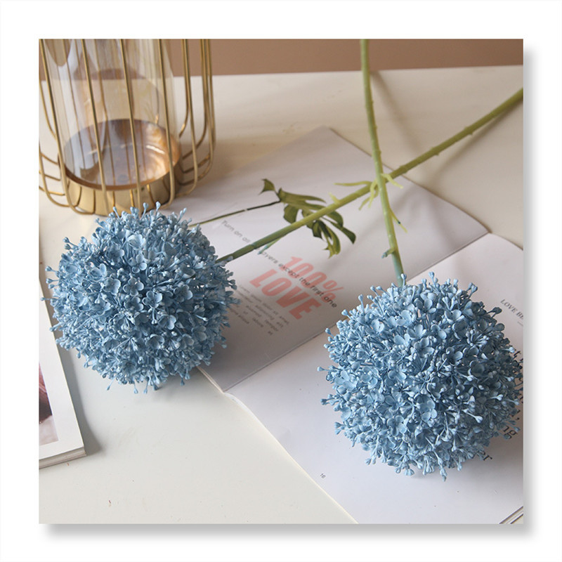High-End 11-Color Green Onion Ball Fantasy Wedding Artificial Flower Dandelion Export Plastic Ball Home Wedding Decoration Road Guide