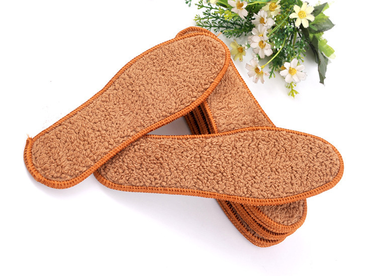 Factory Direct cashmere insole winter warm thickened cashmere sweat-absorbent breathable stall hot sale insole