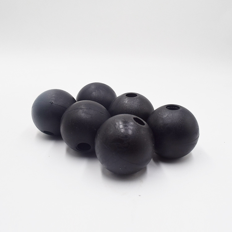 Fitness Equipment accessories steel wire rope nylon ball joint Limit ball Black Ball solid perforated plastic ball