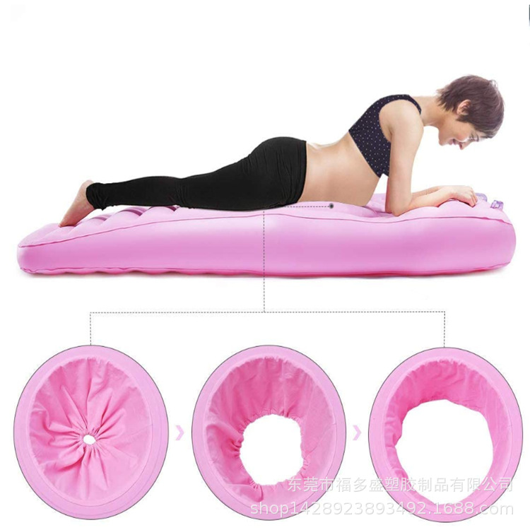 Flocking PVC inflatable mattress for pregnant women lie prone bed pillow for pregnant women lie prone cushion waist pillow for pregnant women yoga mat U-shaped sleeping mat