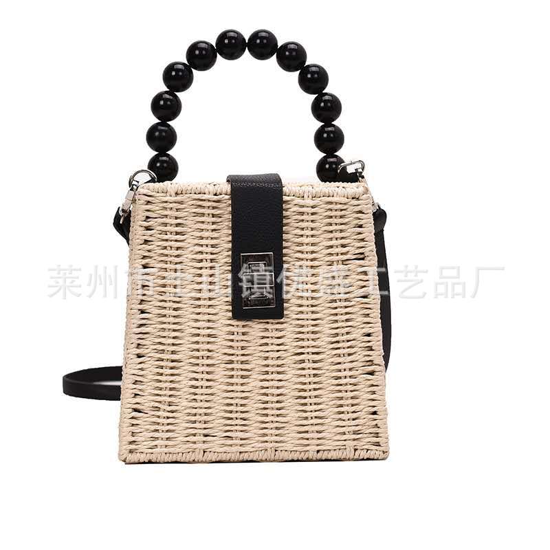 Популярная плетеная сумка в стиле Мори, сумка через плечо, женская сумка из соломы