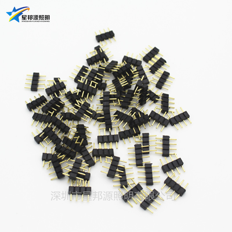 RGB цветная светодиодная лента, сварной 4pin, мужской разъем для светодиодной ленты 4PIN