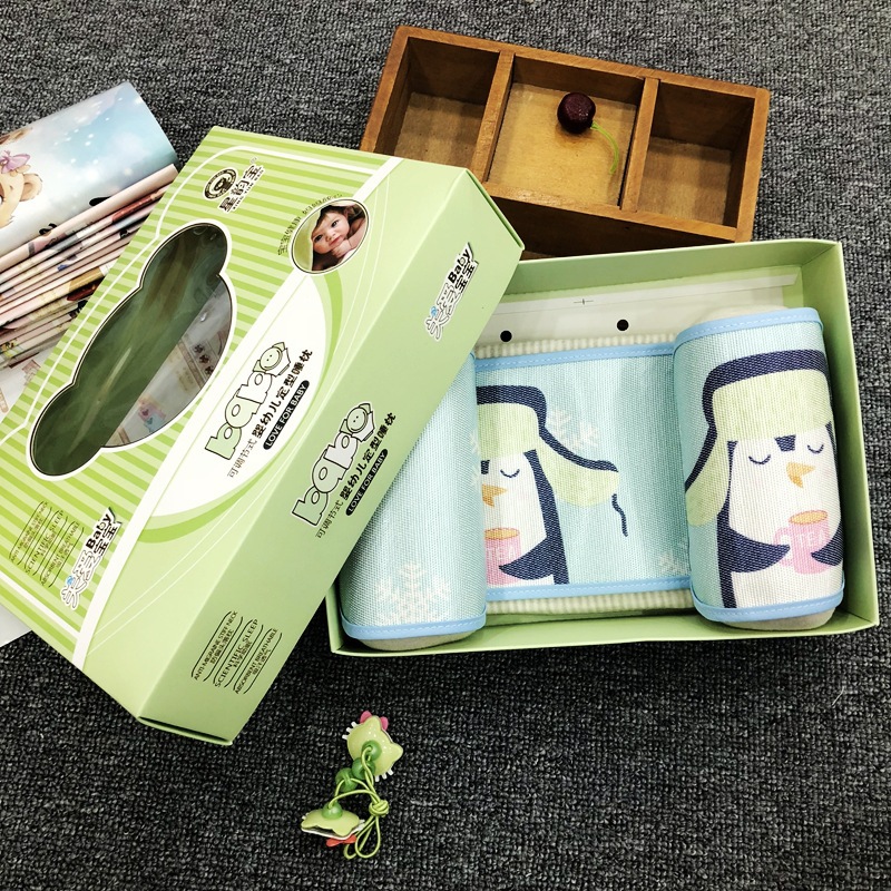 Baby shaping Xingyun baby pillow Ice Silk pillowcase baby pillow newborn anti-deviation head shaping pillow dual-use cool pillow