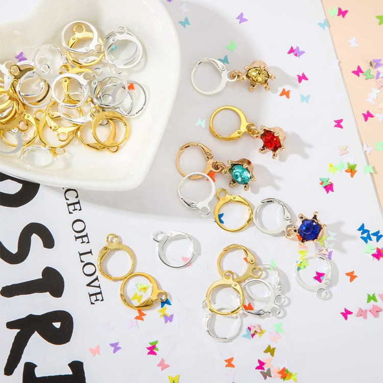 Round Ear Hook Homemade Handmade diy Jewelry Material Earrings Accessories French Buckle Ear Hook Environmental Protection Ear Buckle