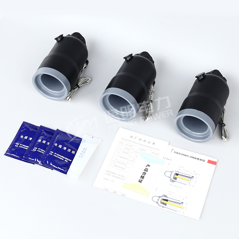 Plug-in head European-style YM-15/630A insulation cap separation with ground wire high voltage branch box ring net Cabinet Accessories