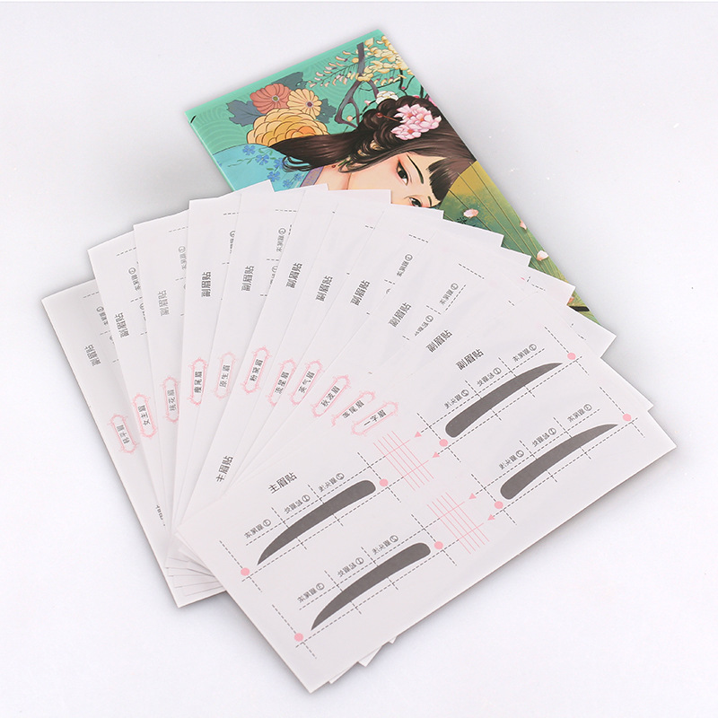 Набор наклеек для бровей, односторонние, татуировки бровей, инструменты для оформления