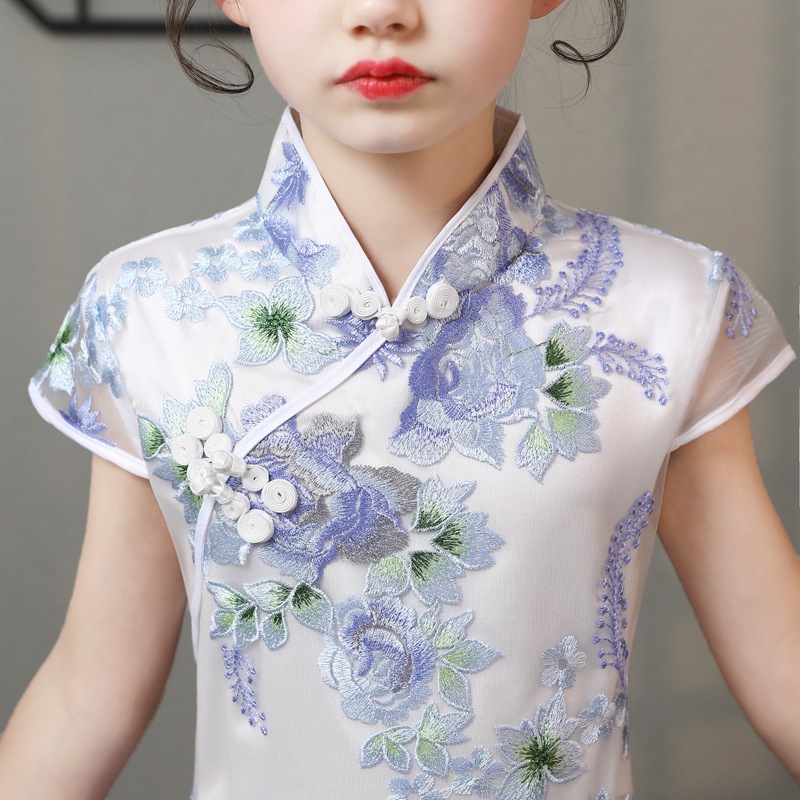2023 new little girl cheongsam Chinese Tang suit Princess dress children Chinese style dress