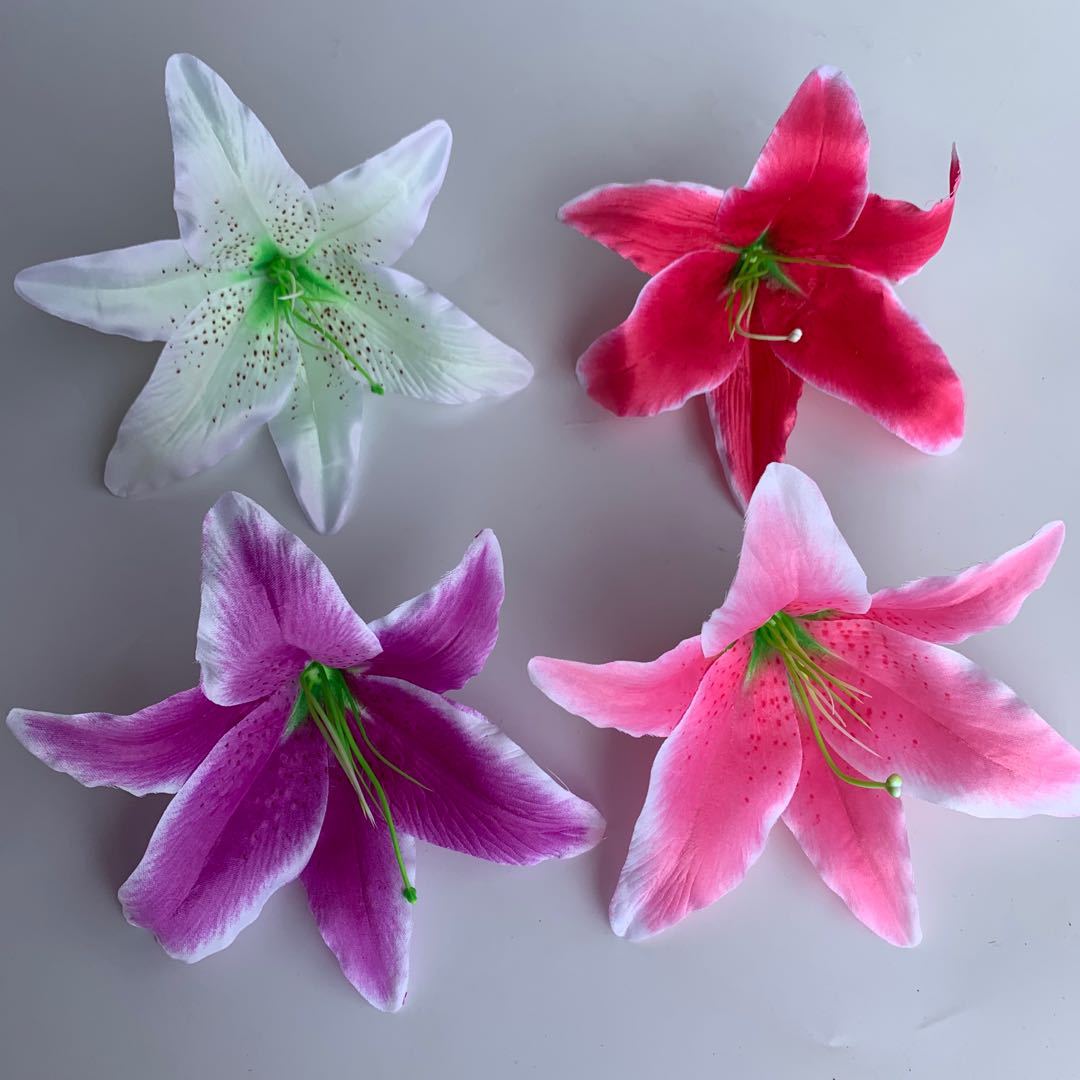Оптовая продажа искусственных цветов, поддельные цветы, цветы из ткани, большие лилии, декор для дома, свадебные реквизиты, фон для съемки