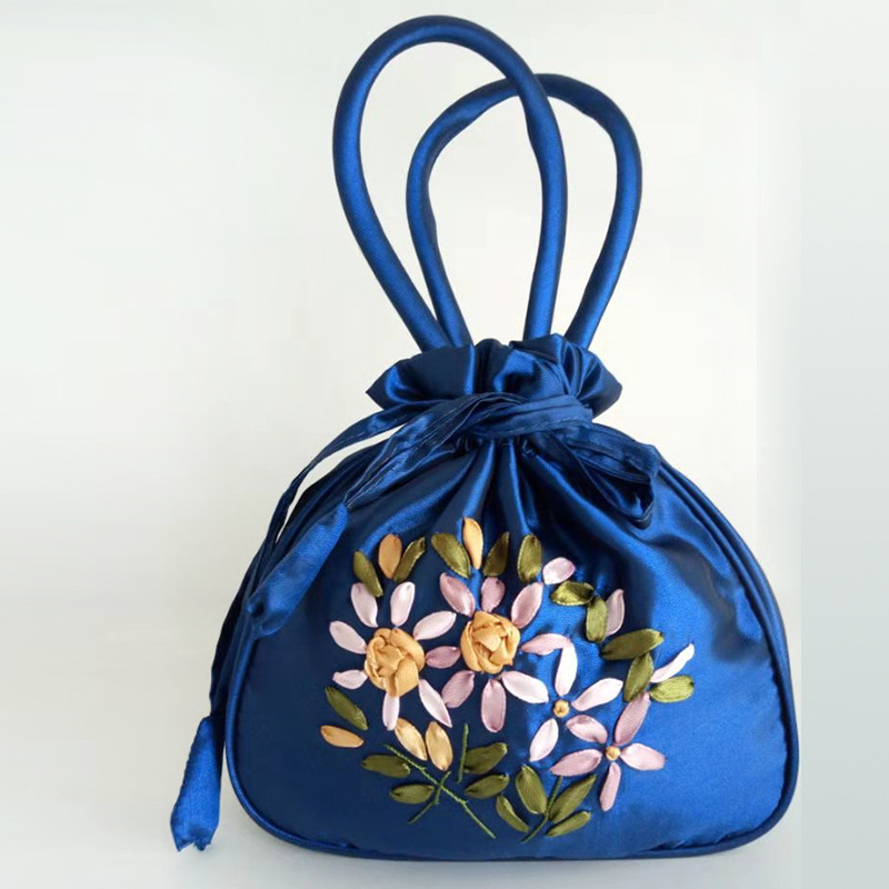 Chinese Style Hanfu Bag Women's Embroidered Sachet Antique Handbag Embroidered Middle-aged and Elderly Women's Mummy Bag