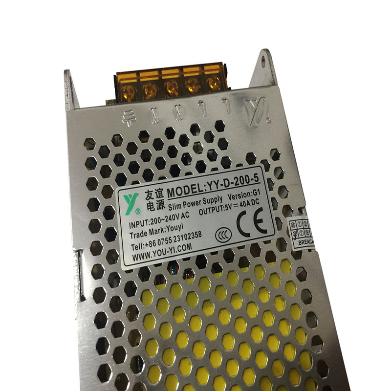 5V40A200W переключающий источник питания, тонкий источник питания, тонкий источник питания из алюминиевого корпуса, источник питания Friendship