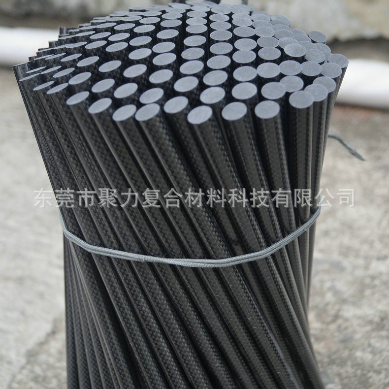Customized 3K Solid Carbon Fiber Rod High Strength Lightweight Tent Pole Multi-Size Customized Epoxy Resin Carbon Rod