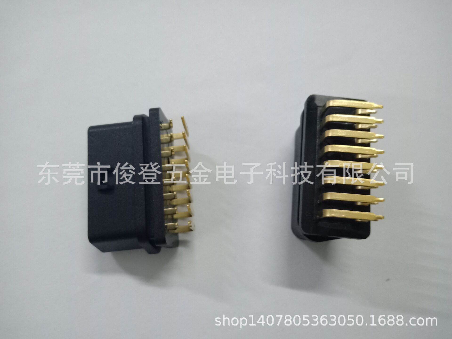 Manufacturers sell OBD2 curved pin female