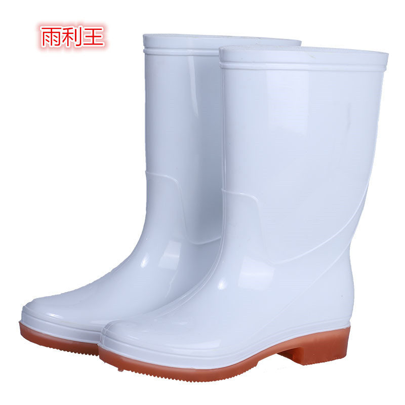 Санитарные туфли Ms. Yuli Wang, белые с двойным цветом, кислотно-щелочестойкие, масляные pvc дождевики