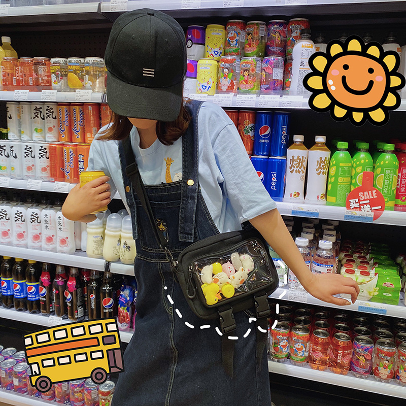 Manufacturer Wholesale Transparent Bag for Women K-Style Ins Creative Stylish Cartoon Shoulder Bag Funny Fun Doll Bag