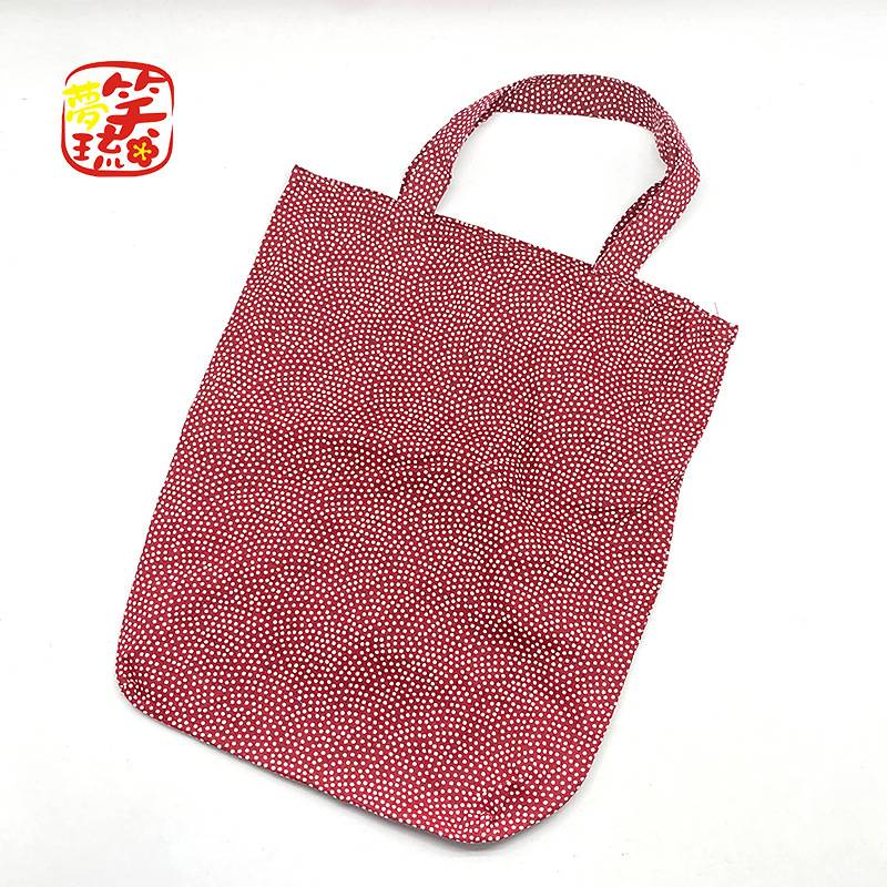 Cotton bag# HJ-2 Japanese style fabric cotton shopping bag portable environmental protection supermarket bag men and women shoulder bag