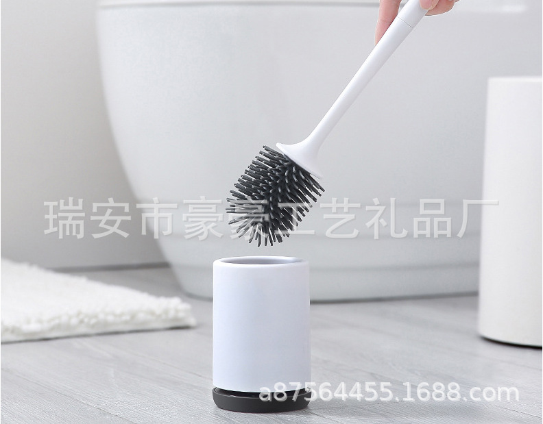 New toilet with base cleaning TPR toilet brush bathroom hotel high-end toilet brush factory direct sales