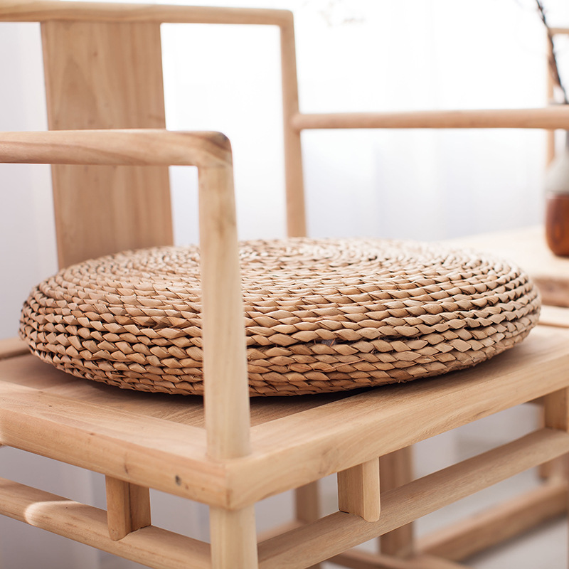 Free Shipping Straw Futon Mat Corn Hur Cushion Bay Window Mat Straw Futon Cushion Handmade Woven Seat Mat Tatami