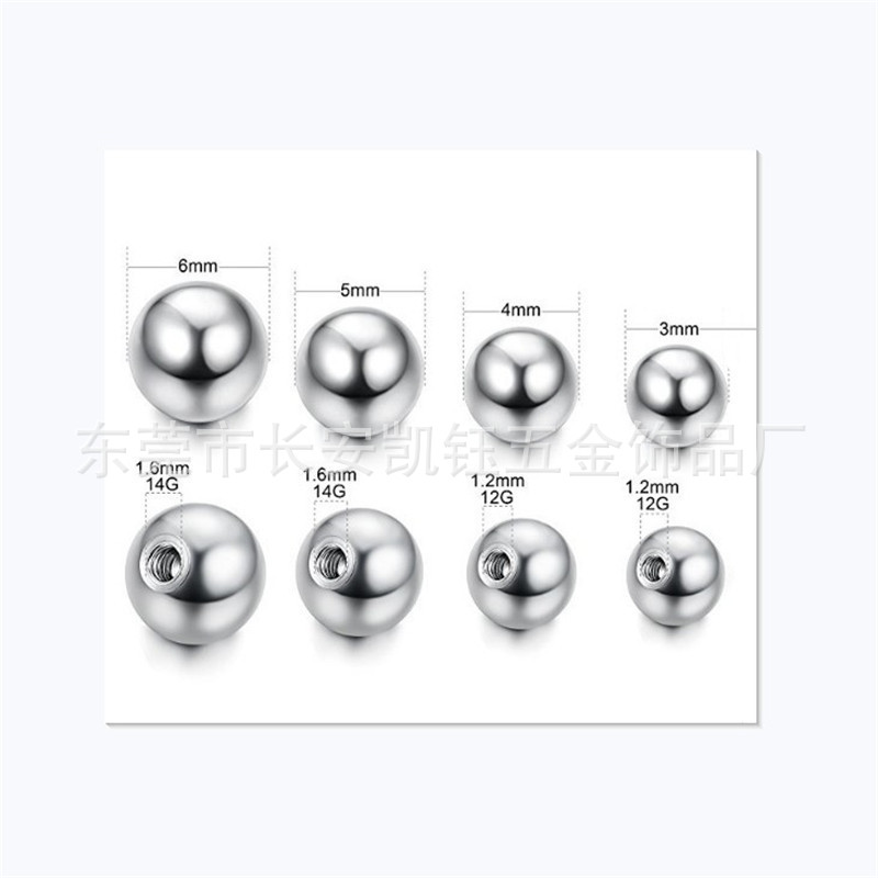 Origin source stainless steel titanium steel diamond piercing ball jewelry nose nail lip nail ball diy small accessories replacement ball