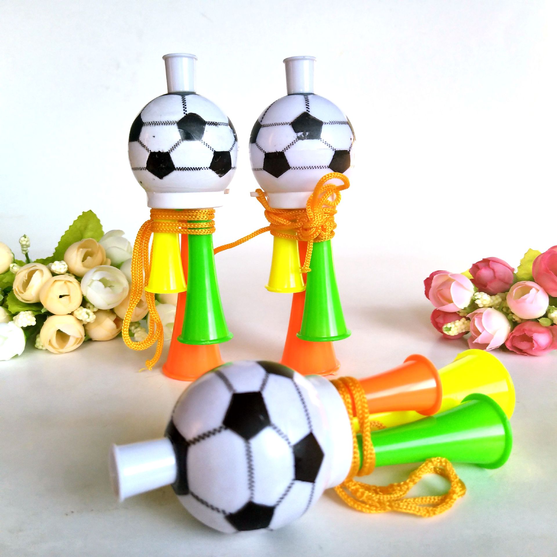 Football Horn Children's Horn Cheering Props Plastic Three Tone Horn Kids Toys Football Horn