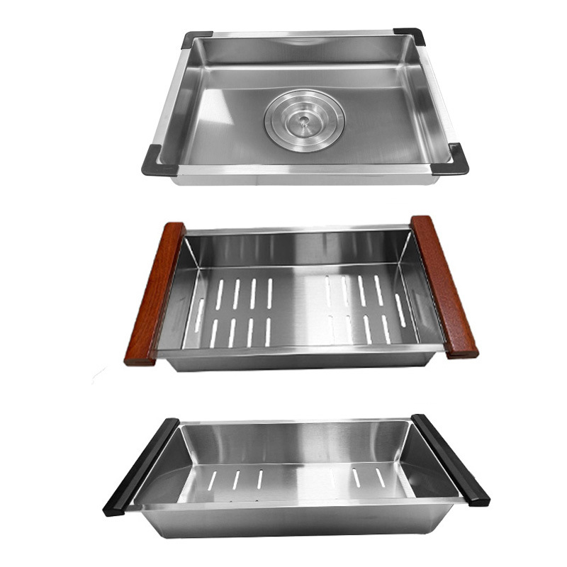 Практическая махагонивая дренажная корзина для раковины, обычная дренажная корзина из нержавеющей стали 304