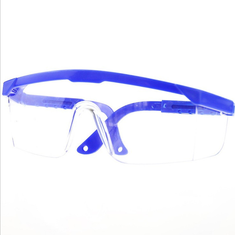 Self-produced and sold protective glasses blue and black frame telescopic back goggles protective dustproof riding glasses protective glasses