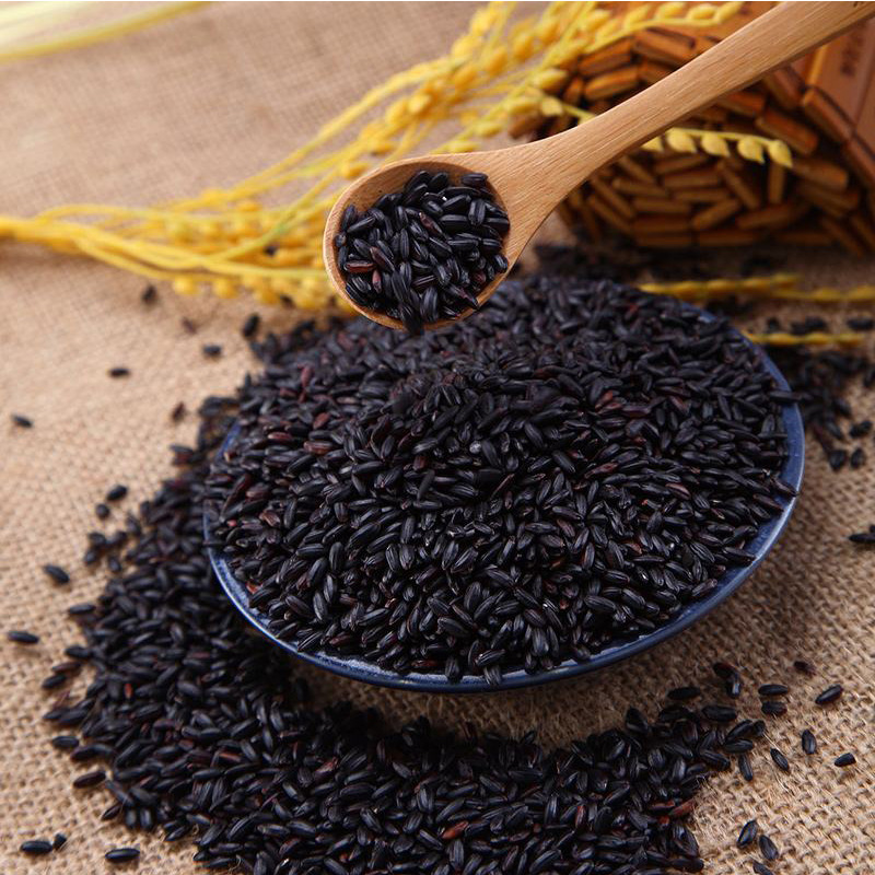 Supply cooked black rice cereals wholesale soybean milk raw materials cooked black rice low temperature baking grain grinding powder raw materials