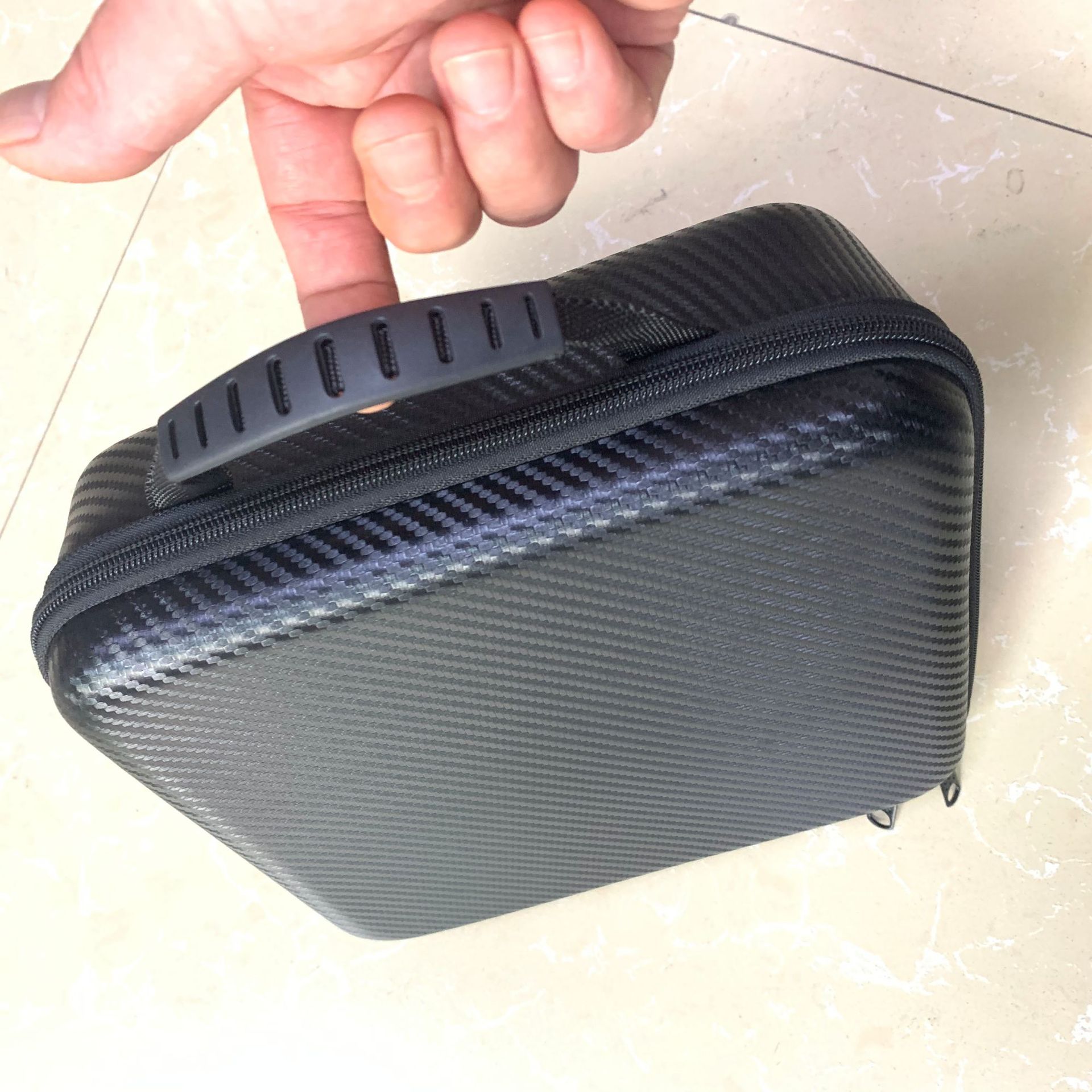 Leather EVA large capacity lightweight anti-pressure waterproof fascial gun packing box storage bag advertising gift factory customization