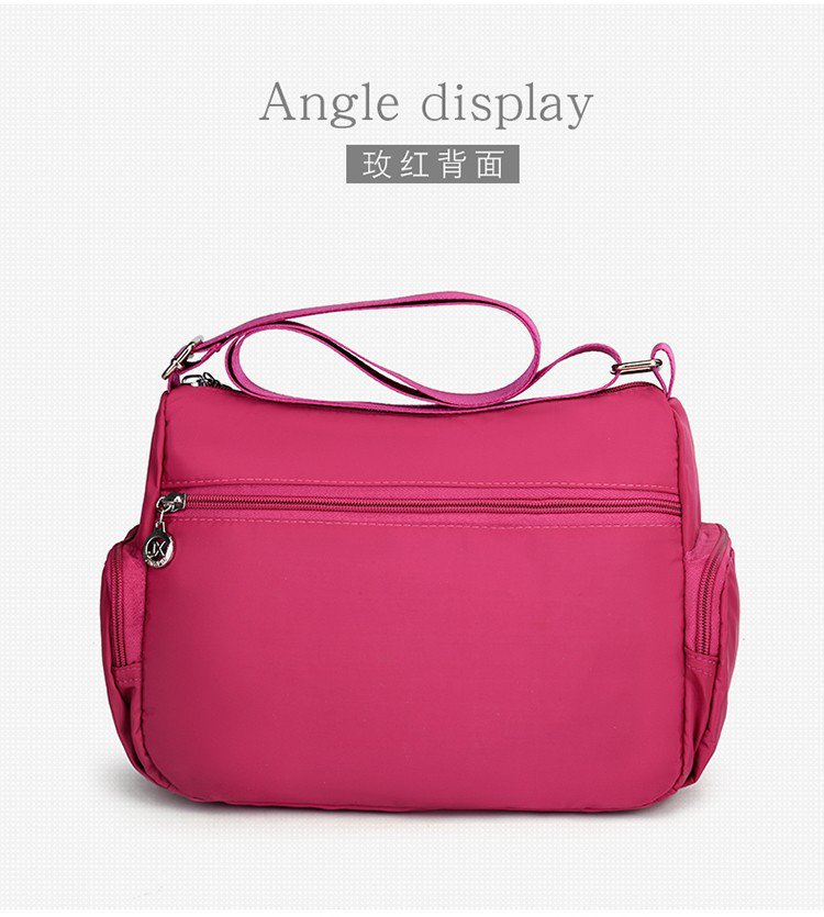 Cross-border Women's Bag Multi-compartment Casual Shoulder Crossbody Bag Fashionable Korean Style Women's Bag Large Capacity Crossbody Bag Nylon Cloth