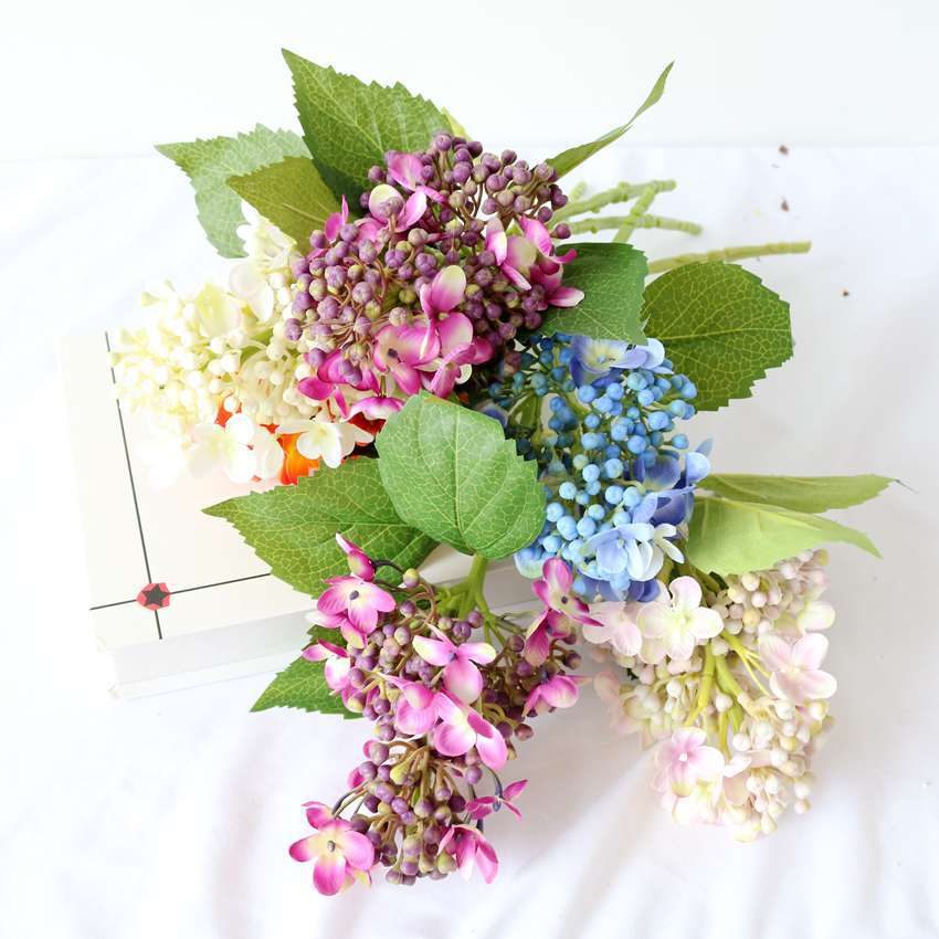 Simulated Single Lilac Flower, Simulated Flower, Fake Flower, Hydrangea, Soft Furniture Decoration, Wedding Studio Photography Props