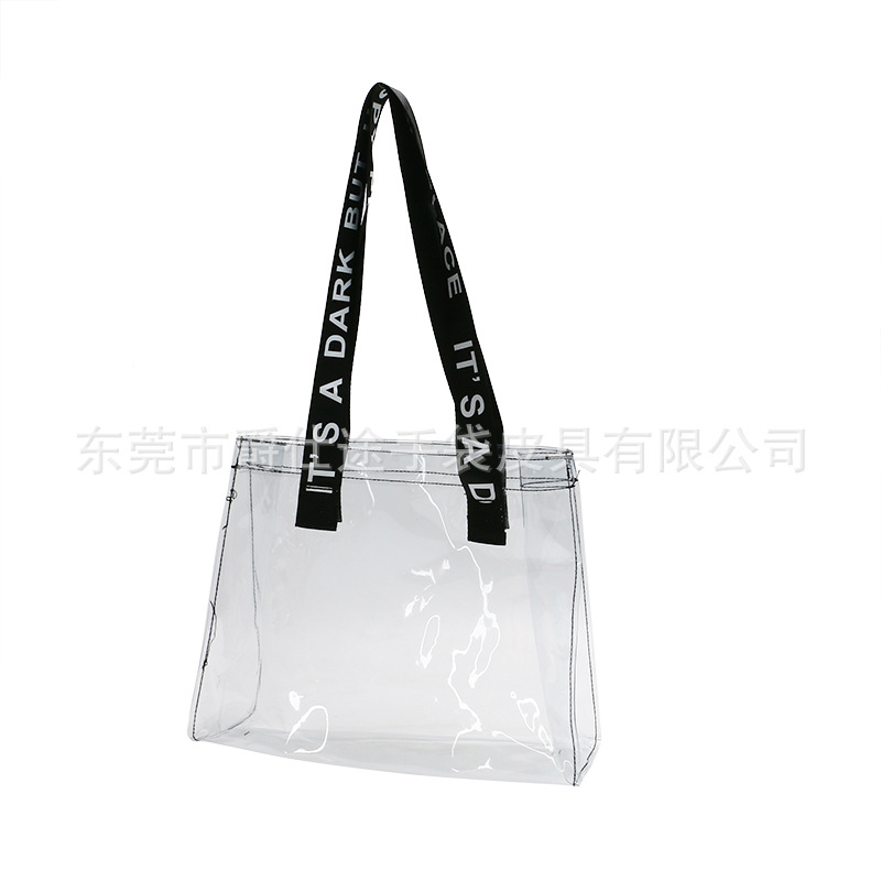 Новая креативная прозрачная сумка из ПВХ, простая экологически чистая сумка через плечо, большая емкость