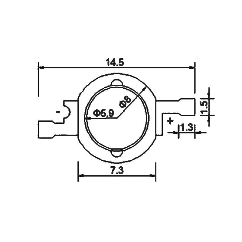 1W high-power lamp beads 1W warm White led imitation lumen 1W lamp beads San'an chip warm white light in stock supply