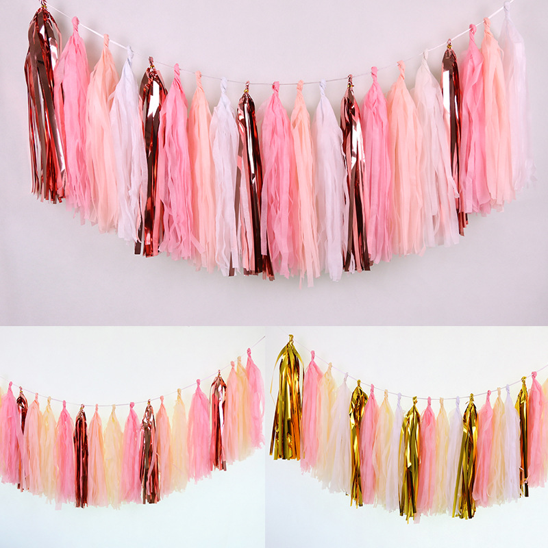 Paper tassel 5/pack AliExpress tassel flower wedding birthday wedding party supplies in large stock