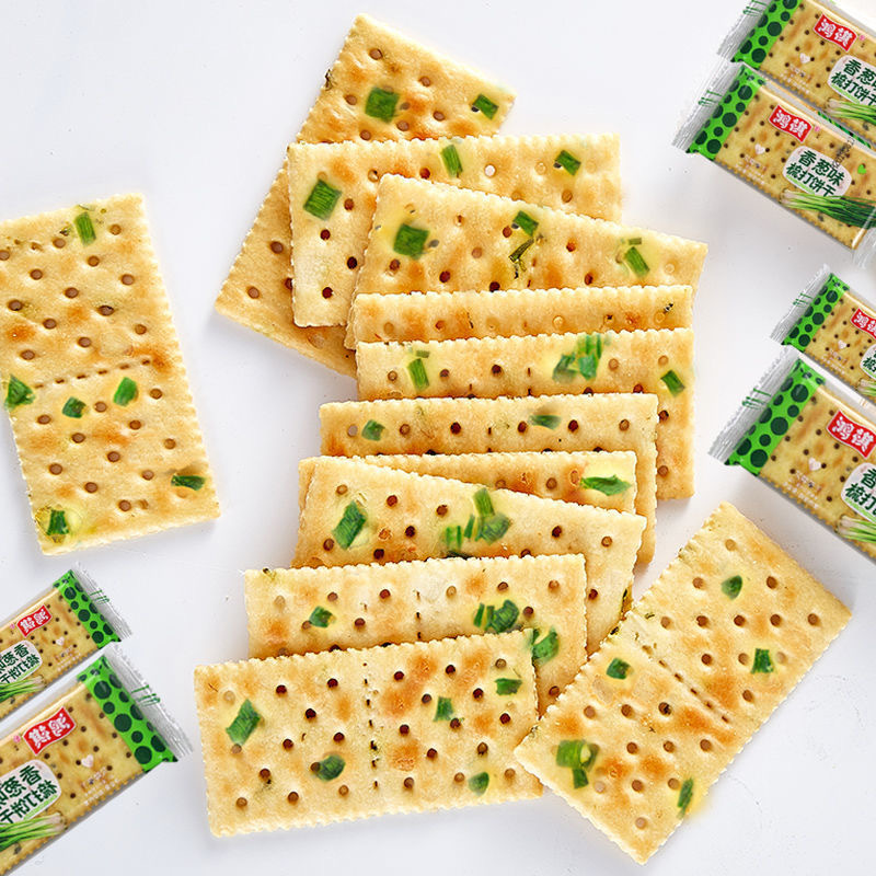 Onion soda biscuit 500g/14 packs onion salty comb biscuit casual snack whole box batch one-piece delivery