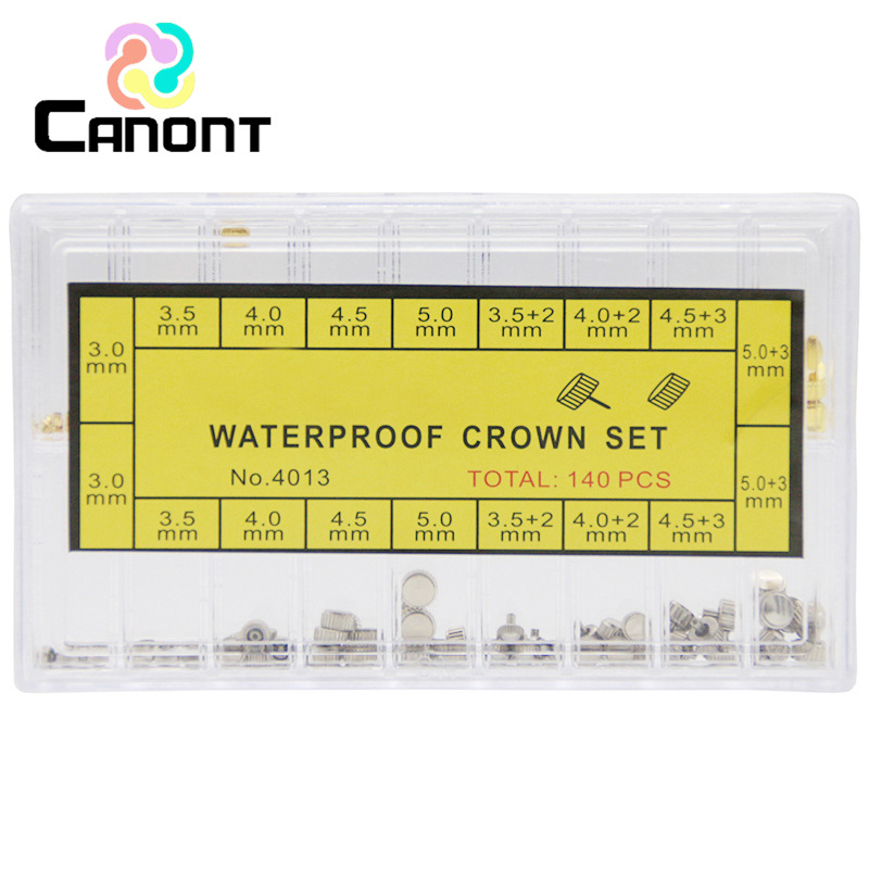 Watch accessories waterproof handle long and short tube handle head handle rod handle core gold silver flat head round head crown