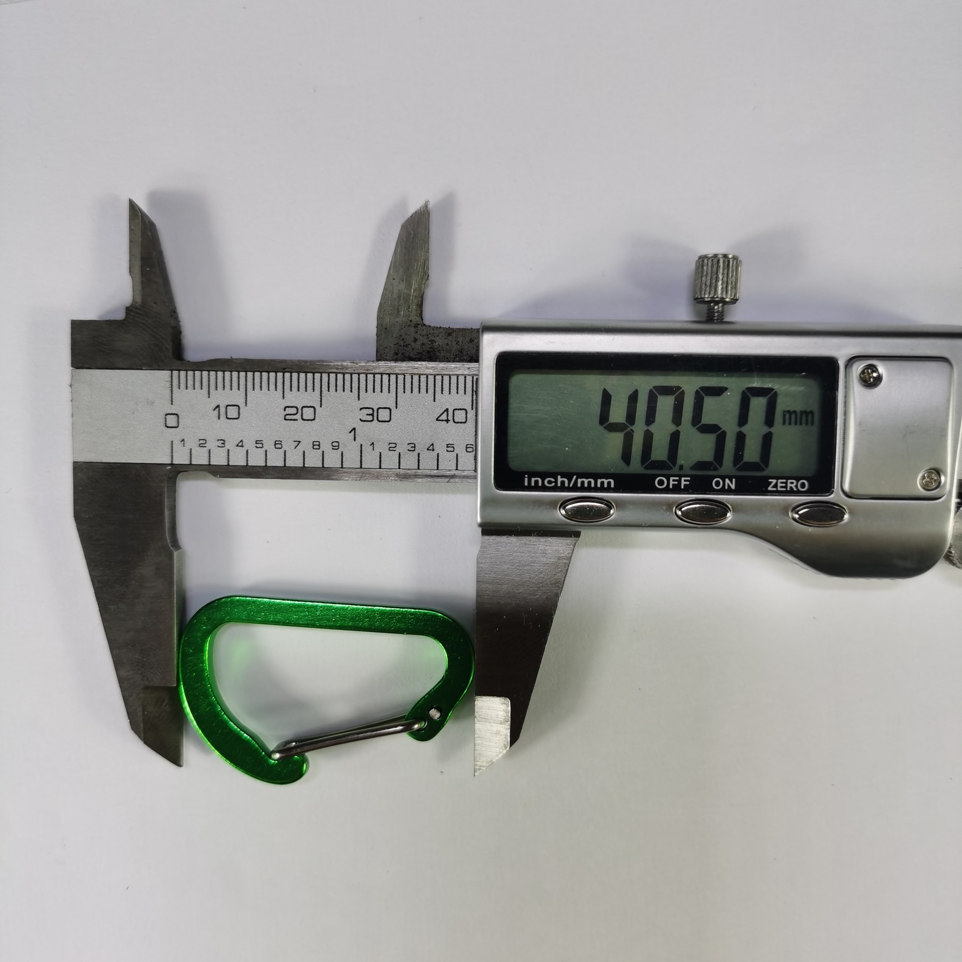 Factory direct Sales No. 4 d-shaped Fully Flat Aluminum Alloy Carabiner Colorful Steel Wire Buckle Spring Hook Fixed LOGO