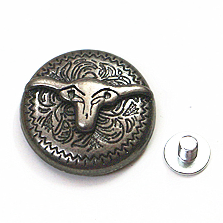 Круглая ретро тканевая пряжка с тиснением, винтовая декоративная пряжка, долларовая пряжка, кожаные изделия, кожаная резьба, монета, брелок, прямая продажа с завода