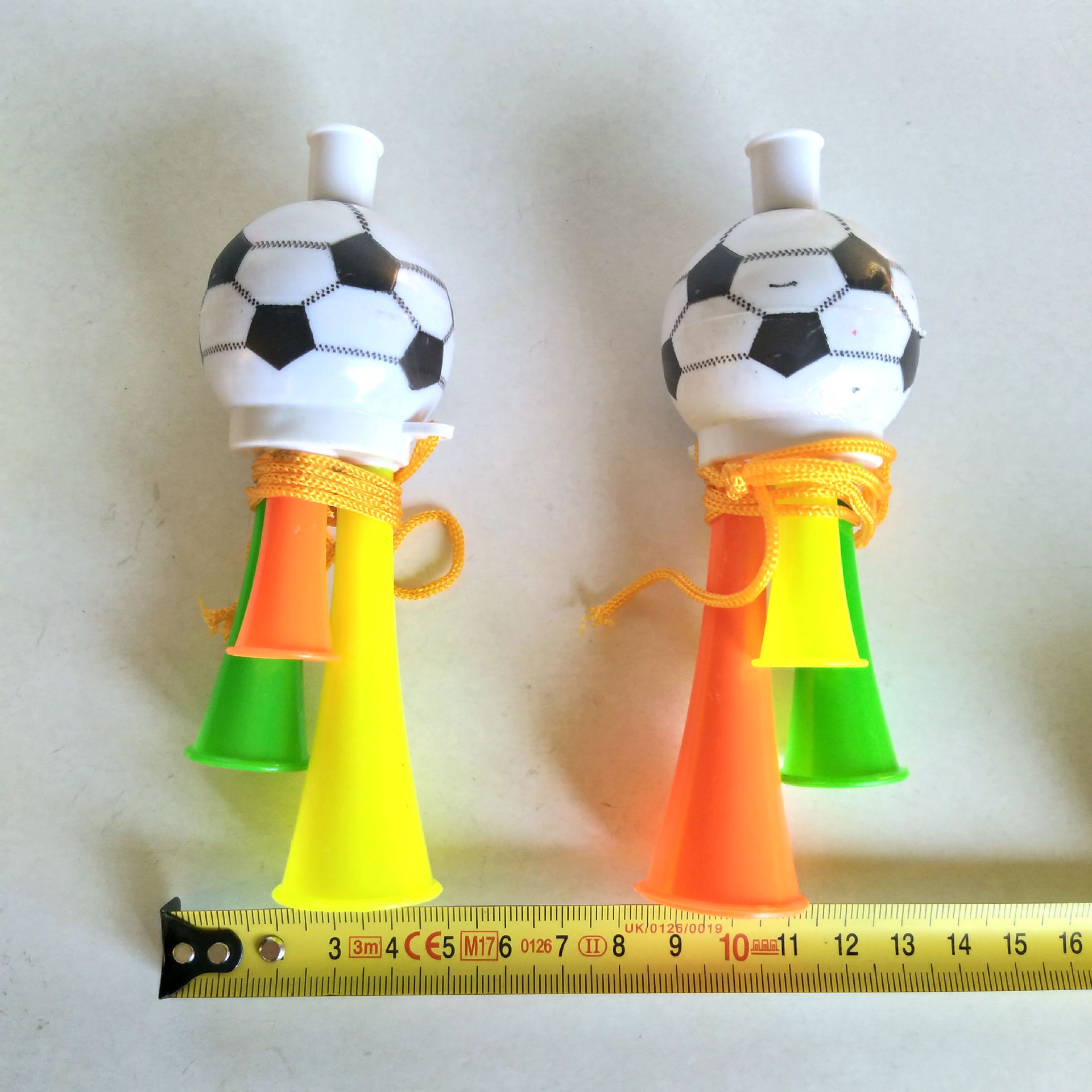 Football Horn Children's Horn Cheering Props Plastic Three Tone Horn Kids Toys Football Horn